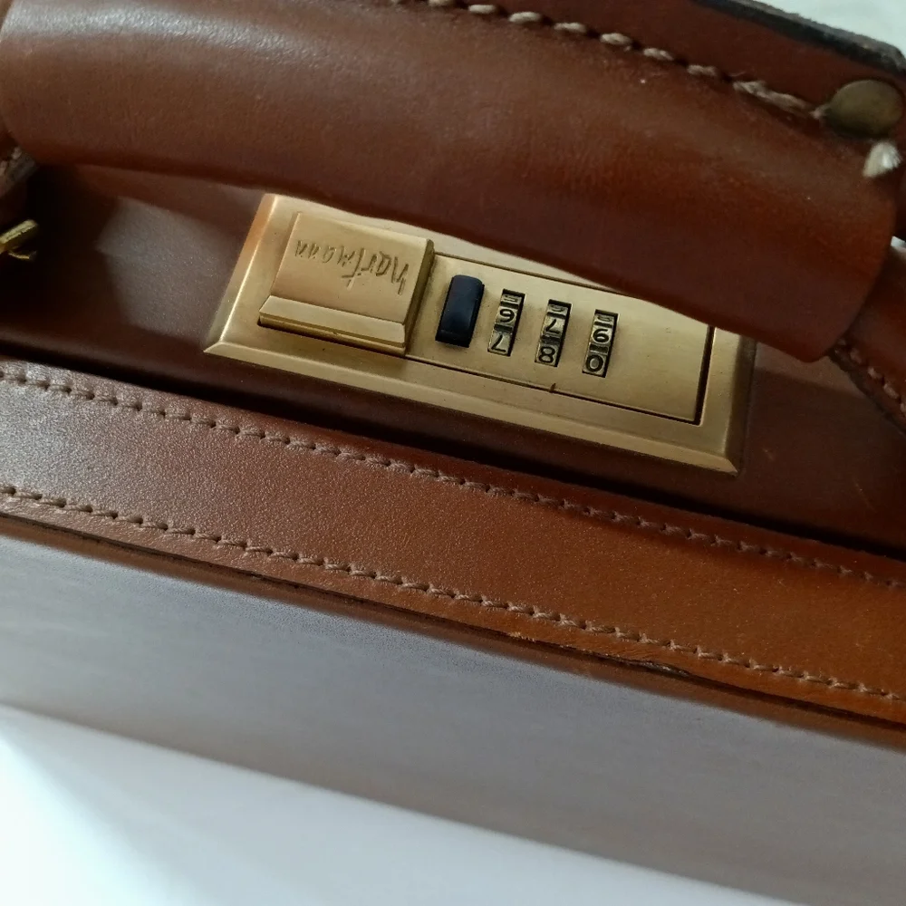 Vintage Hartmann Luggage Brown Belting Leather Briefcase/Attache'